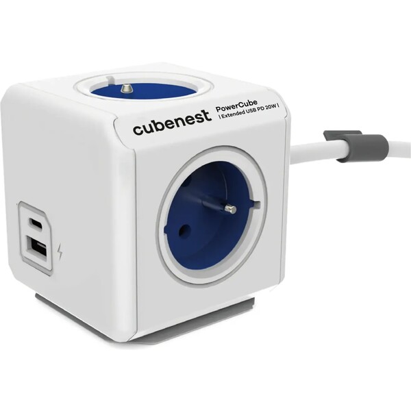 CubeNest-PowerCube-Extended-USB-PD-20W-A-C-1-5m-kabel-modra