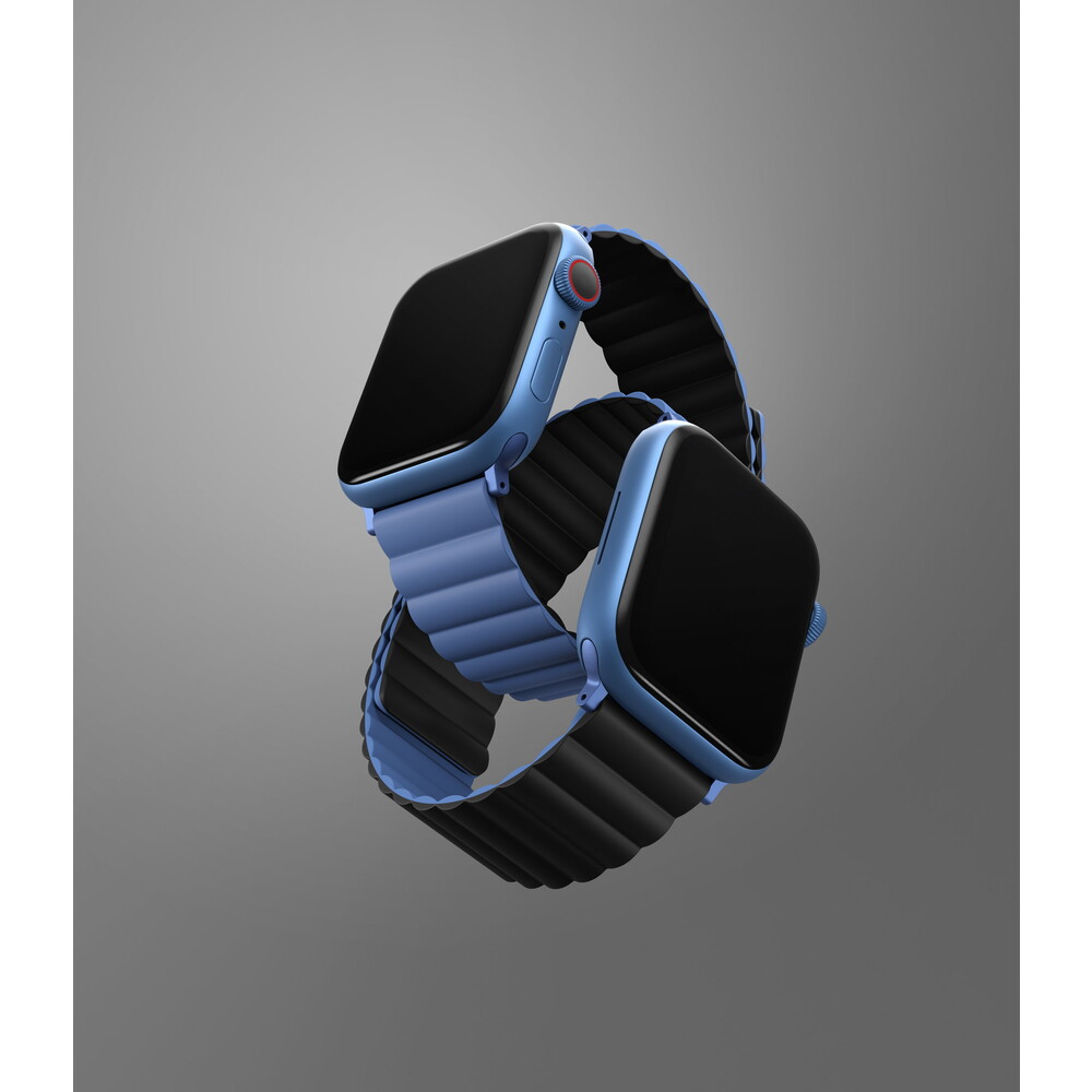 UNIQ-Revix-oboustranny-reminek-pro-Apple-Watch-49-46-45-44-42mm-Caspian-modry-cerny-