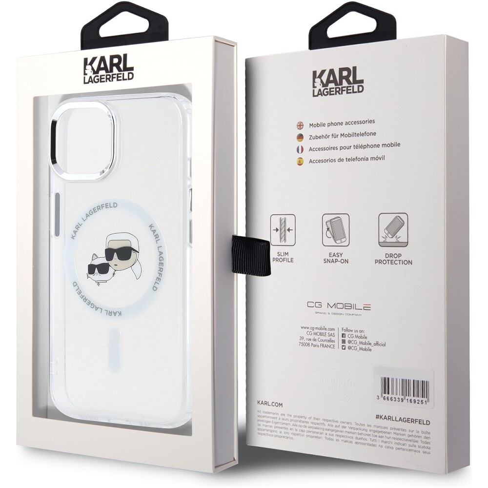Karl-Lagerfeld-IML-K-CH-Heads-Metal-Frame-MagSafe-zadni-kryt-iPhone-15-ciry