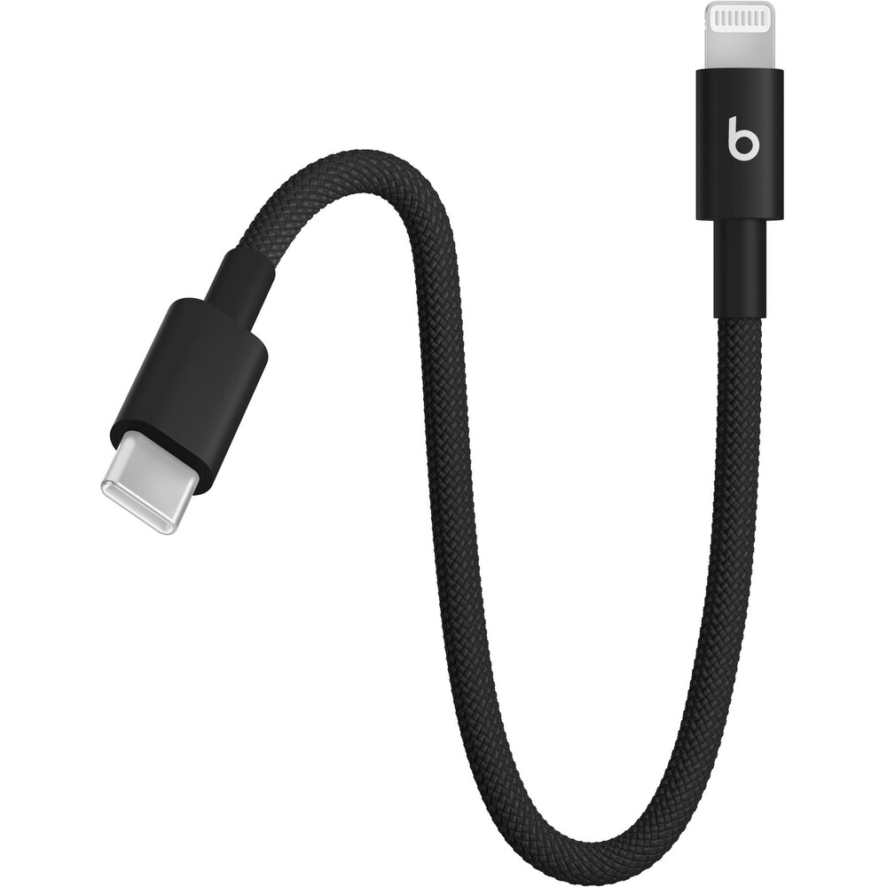 Apple-Beats-USB-C-Lightning-napajeci-kabel-20cm-syte-cerny