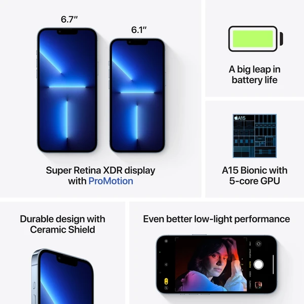 Apple iPhone 13 Pro 512GB horsky modrý - Mobilní telefony - Obrázek XCBS600301