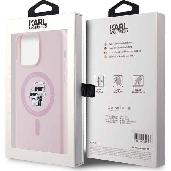 Karl-Lagerfeld-Liquid-Silicone-Karl-and-Choupette-Magsafe-zadni-kryt-iPhone-15-Pro-ruzovy