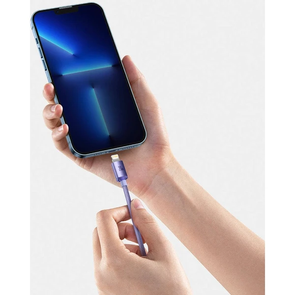 Baseus Crystal Shine Series kabel USB-C/Lightning (20W) 1,2m fialový - Kabely - Obrázek XJRL100501