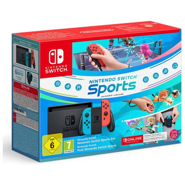 Nintendo Switch Konzole Neon + Switch Sports + 12M NSO - Konzole - Hlavní obrázek
