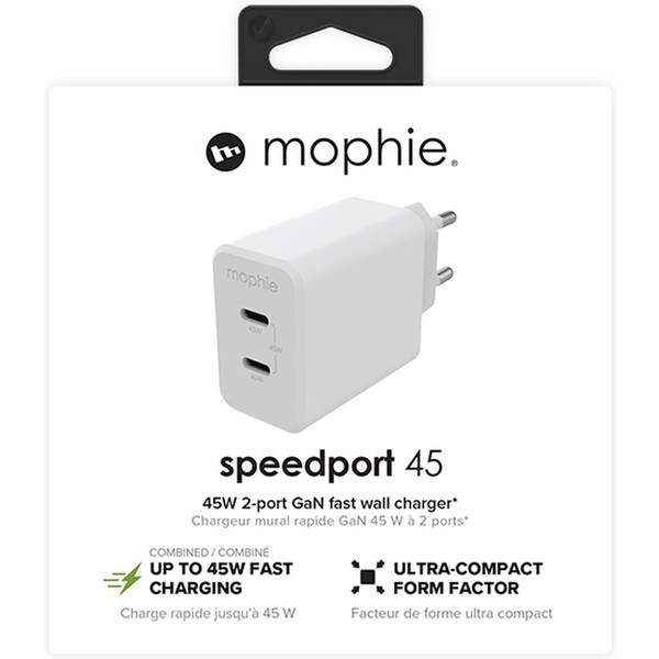 Mophie síťový adaptér GaN USBC/PD 45W bílá iWant.cz