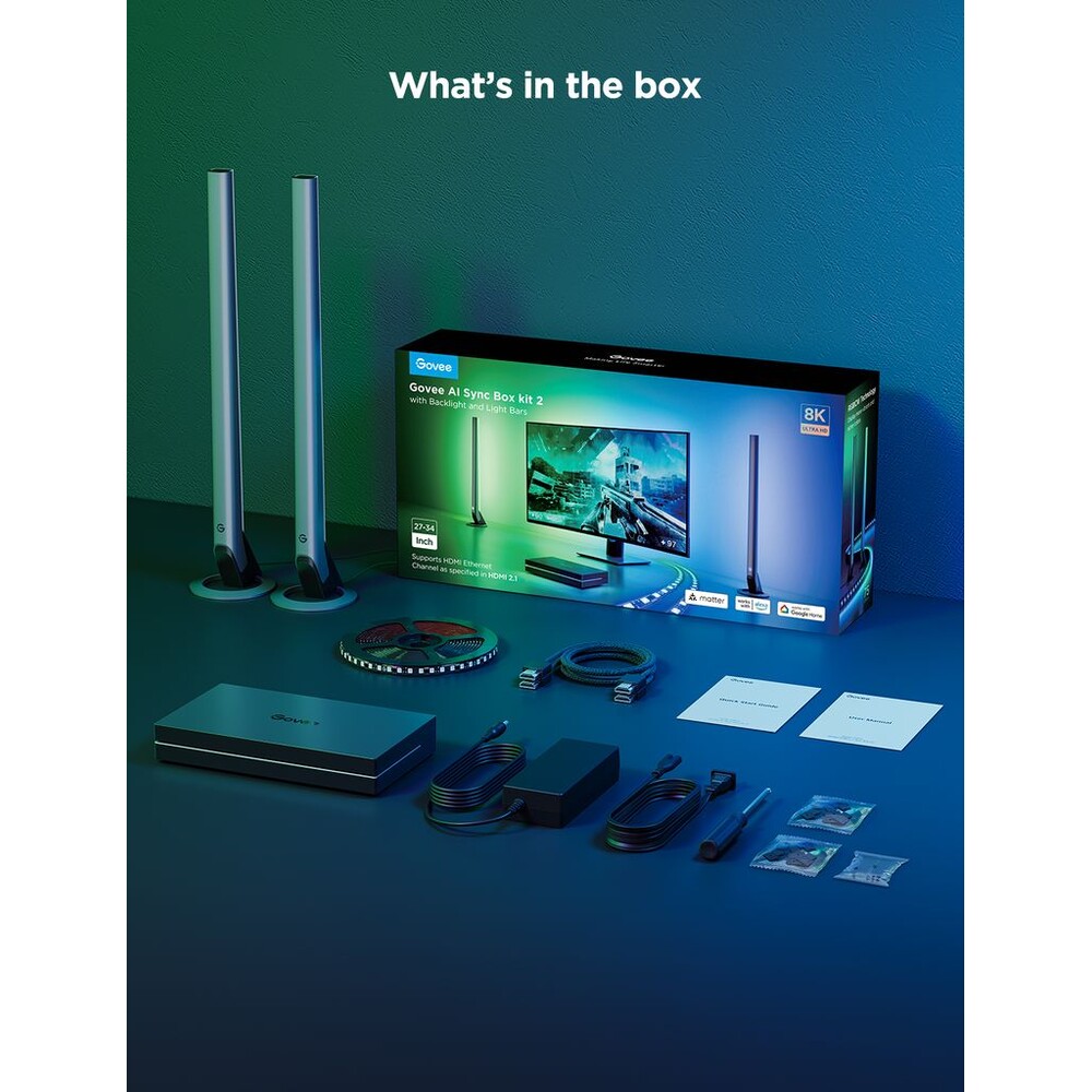 Govee-AI-Sync-Box-Kit-2-Smart-sada-PC-osvetleni-27-34-LED-panely