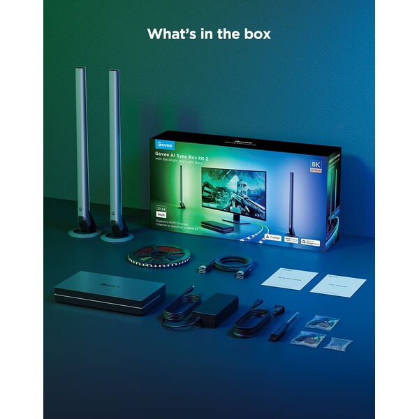 Govee-AI-Sync-Box-Kit-2-Smart-sada-PC-osvetleni-27-34-LED-panely