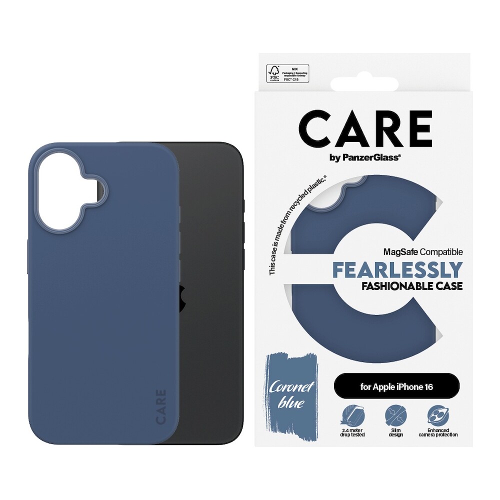 PanzerGlass-CARE-kryt-Apple-iPhone-16-MagSafe-Fearlessly-modry