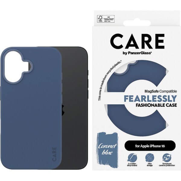 PanzerGlass-CARE-kryt-Apple-iPhone-16-MagSafe-Fearlessly-modry