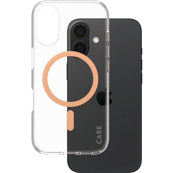 PanzerGlass-CARE-kryt-Apple-iPhone-16-MagSafe-Urban-Combat-ciry-broskvovy