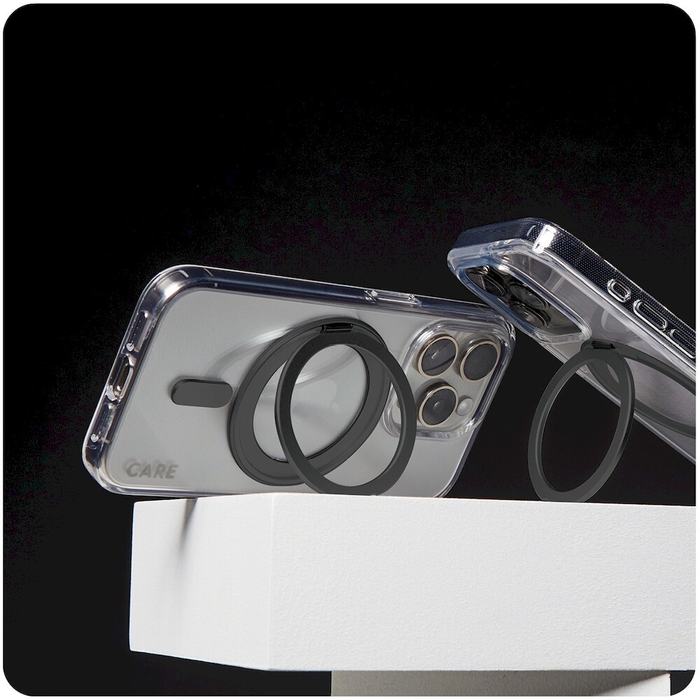 PanzerGlass-CARE-kryt-Apple-iPhone-16-Plus-MagSafe-KickStand-ciry-cerny