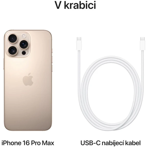 Apple iPhone 16 Pro Max 256GB pouštní titan - Mobilní telefony - Obrázek Y4PD000K01