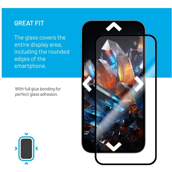 FIXED Armor prémiové tvrzené sklo s aplikátorem Apple iPhone 15 Pro Max černé - Ochranné folie a skla - Obrázek Y4U1000L01