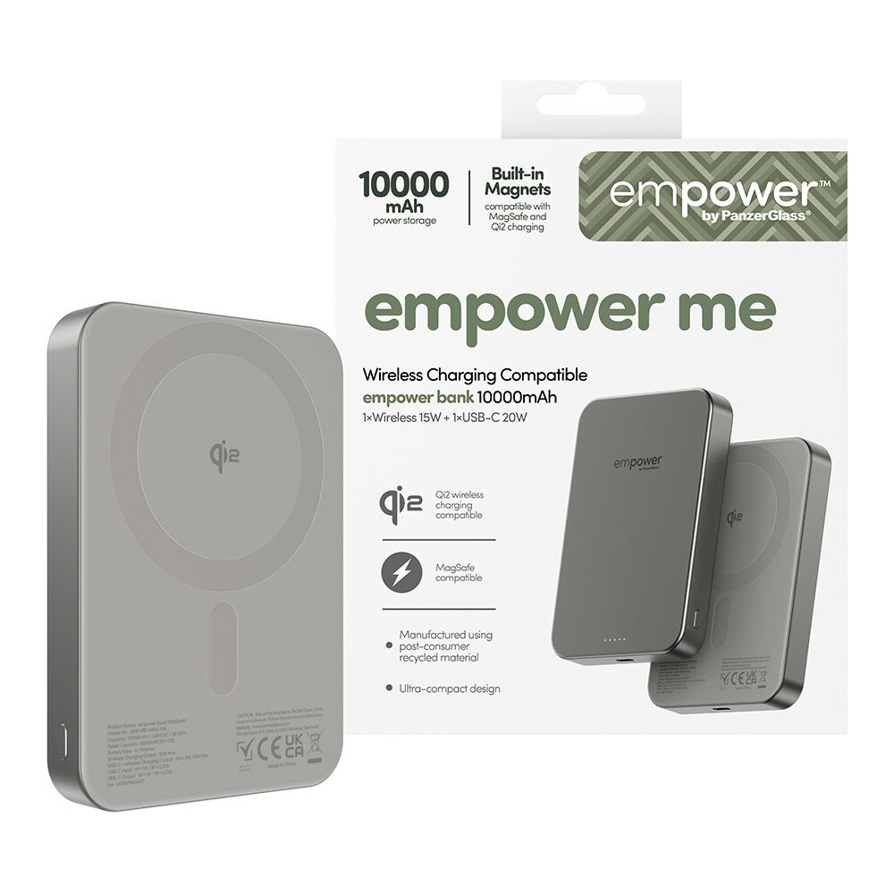 PanzerGlass-empower-bezdratova-Qi2-powerbanka-10000-mAh-MagSafe-seda