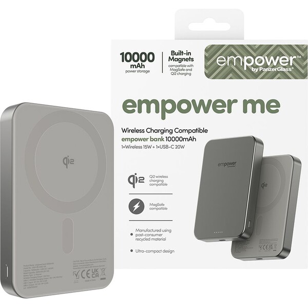 PanzerGlass-empower-bezdratova-Qi2-powerbanka-10000-mAh-MagSafe-seda