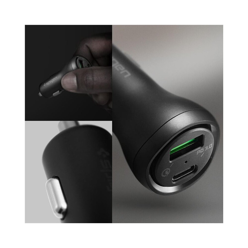Spigen-Car-Charger-F31QC-USB-C-nabijecka-do-auta-PD-QC-48W-cerna