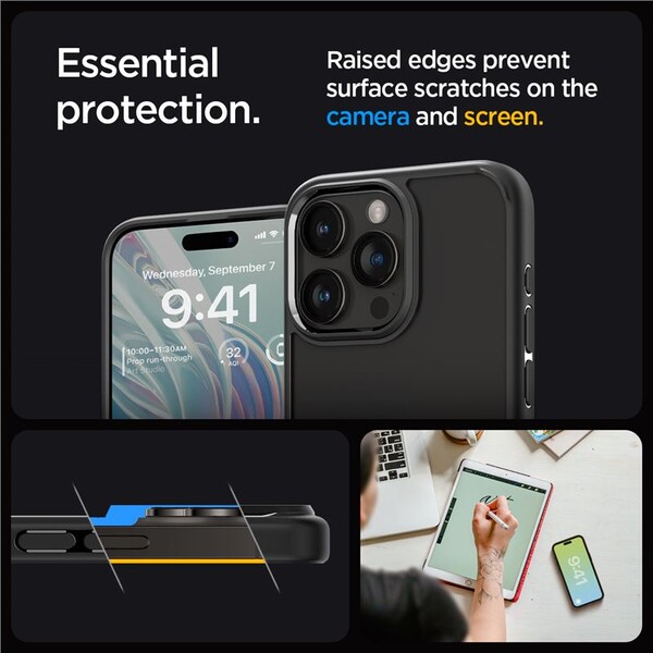 Spigen-Ultra-Hybrid-kryt-iPhone-15-Pro-matne-cerny