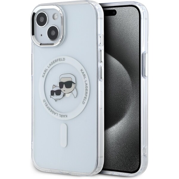 Karl-Lagerfeld-IML-K-CH-Heads-Metal-Frame-MagSafe-zadni-kryt-iPhone-15-ciry