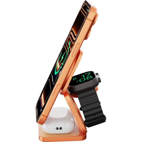 Cubenest-SQ312-Ultra-Qi2-2-MagSafe-3v1-nabijecka-35W-oranzova-Limited-Edition-