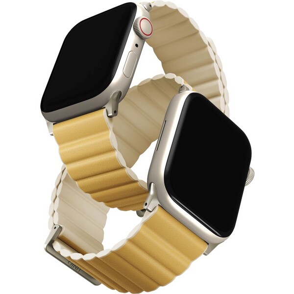 UNIQ-Revix-Premium-Edition-reminek-pro-Apple-Watch-49-46-45-44-42mm-Canary-zluty-bezovy-