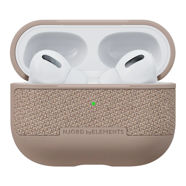 NJORD Fabric pouzdro AirPods Pro 1/2 Pink Sand - Pouzdra - Hlavní obrázek