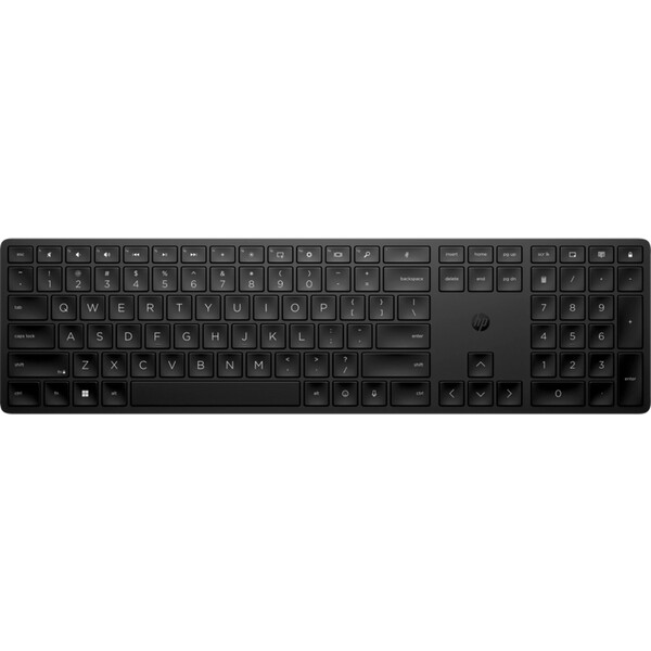 HP-455-Programmable-bezdratova-klavesnice-cerna