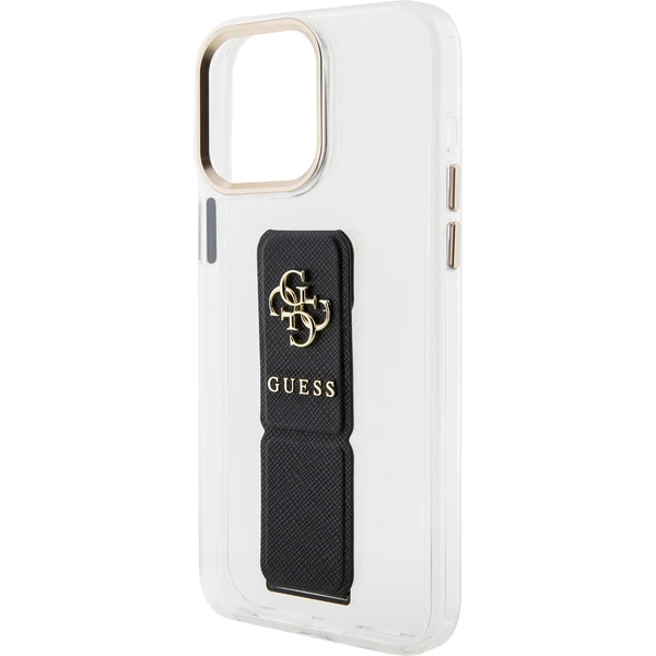 Guess PU Grip Stand 4G Metal Logo kryt iPhone 15 Pro černý - Pouzdra - Obrázek Z2J8000601