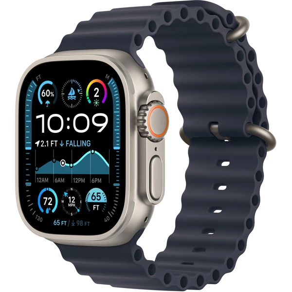 Apple Watch 49/46/45/44mm námořnicky modrý oceánský řemínek s přírodním titanem - Řemínky - Hlavní obrázek