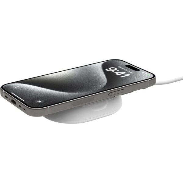 Belkin-BOOST-CHARGE-PRO-Qi2-MagSafe-nabijecka-15W-bez-adapteru-bila