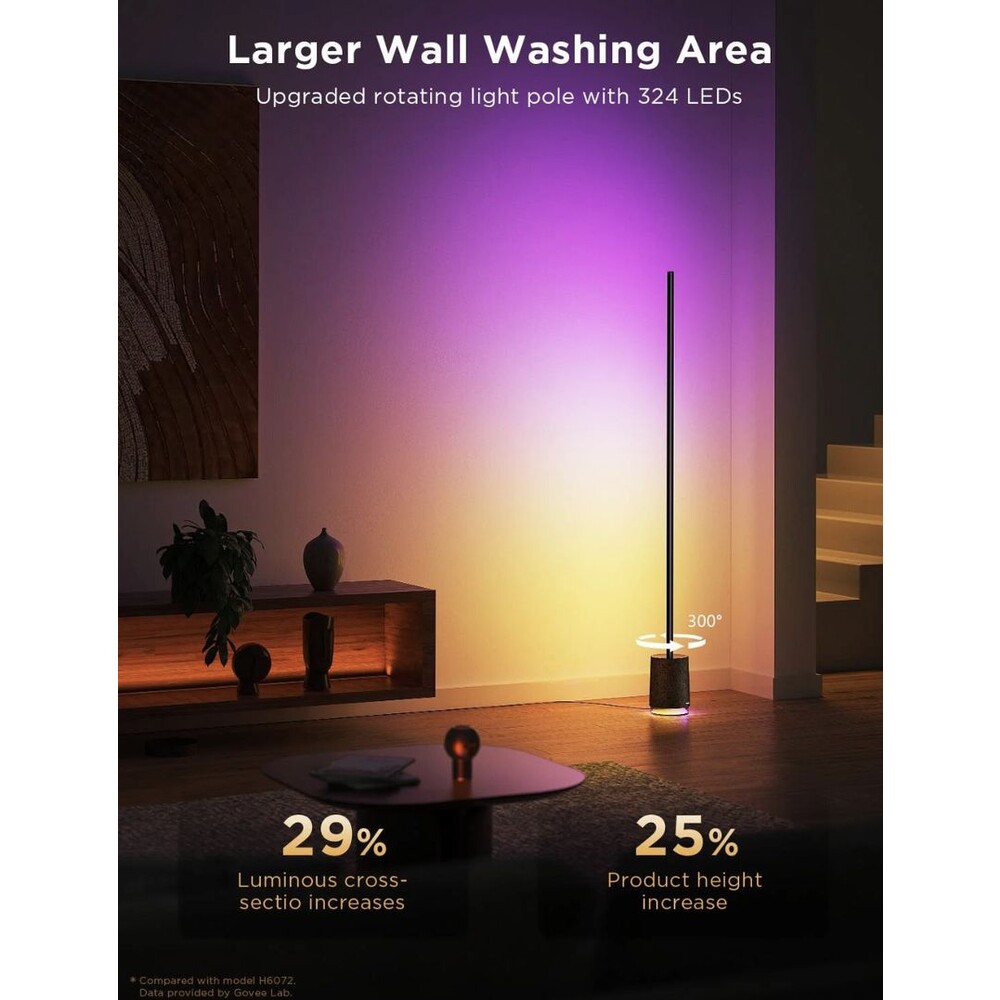 Govee-Lyra-RGBICWW-Pro-LED-lampa-s-reproduktorem-cerna