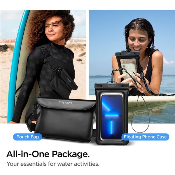 Spigen-Aqua-Shield-Floating-vodeodolne-pouzdro-WaterProof-Waist-Bag-A621-Set-cerny