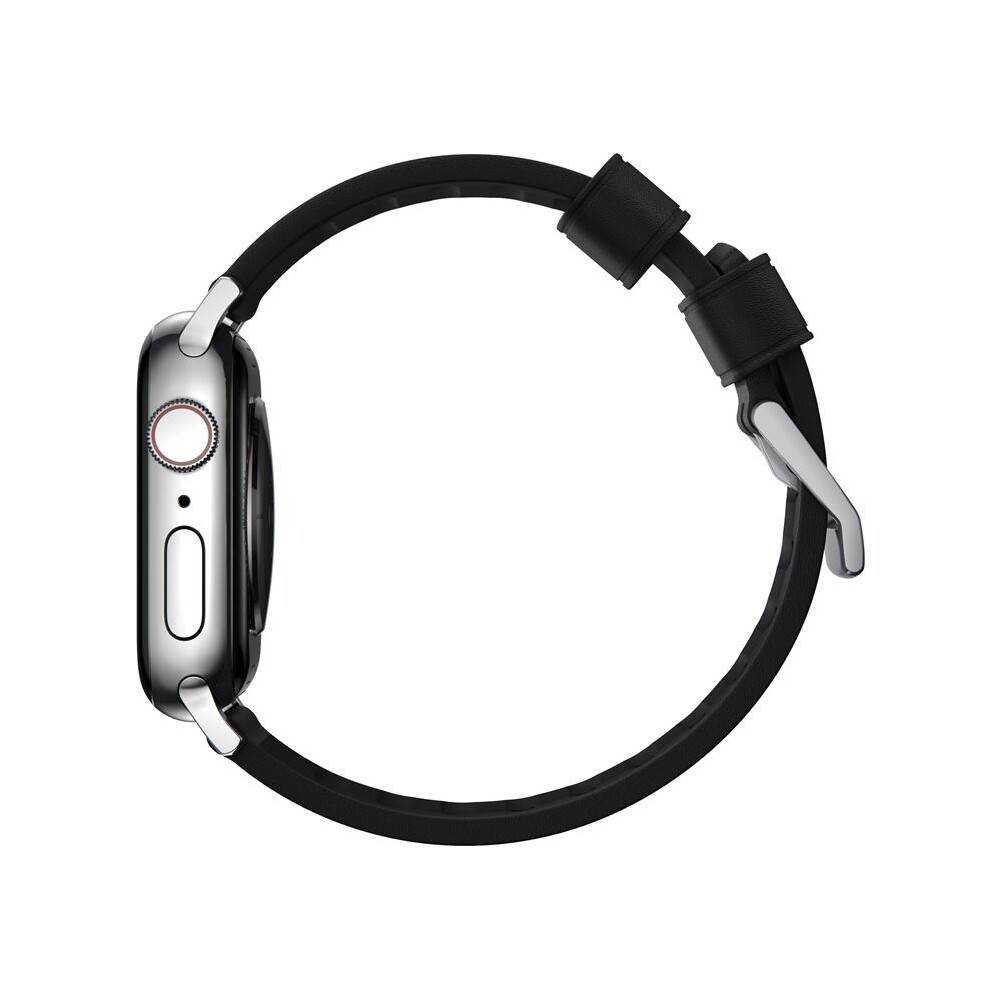 Nomad-Active-Strap-Pro-hydrofobni-kozeny-reminek-Apple-Watch-49-45-44-42mm-cerny-stribrny