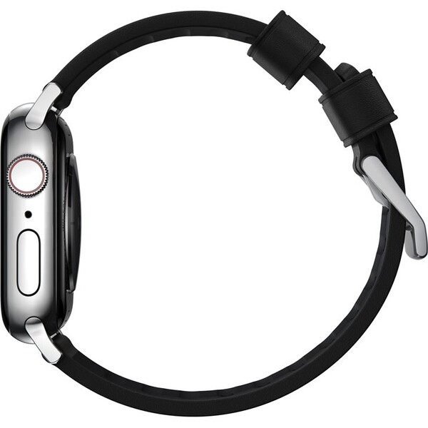 Nomad-Active-Strap-Pro-hydrofobni-kozeny-reminek-Apple-Watch-49-45-44-42mm-cerny-stribrny