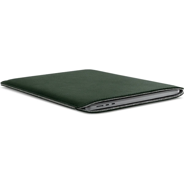 Woolnut Folio Case For MacBook Pro 13/14 And Air 13 - YKK Premium Zipper - Matte PU, Recycled PET - Custom Fit - Scandinavian Design, Compatible With MacBook Air 13.6 Inch - Black - View #5