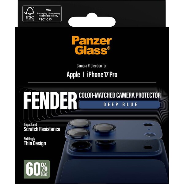 PanzerGlass-FENDER-hlinikova-ochrana-fotoaparatu-Apple-iPhone-17-Pro-tmave-modra
