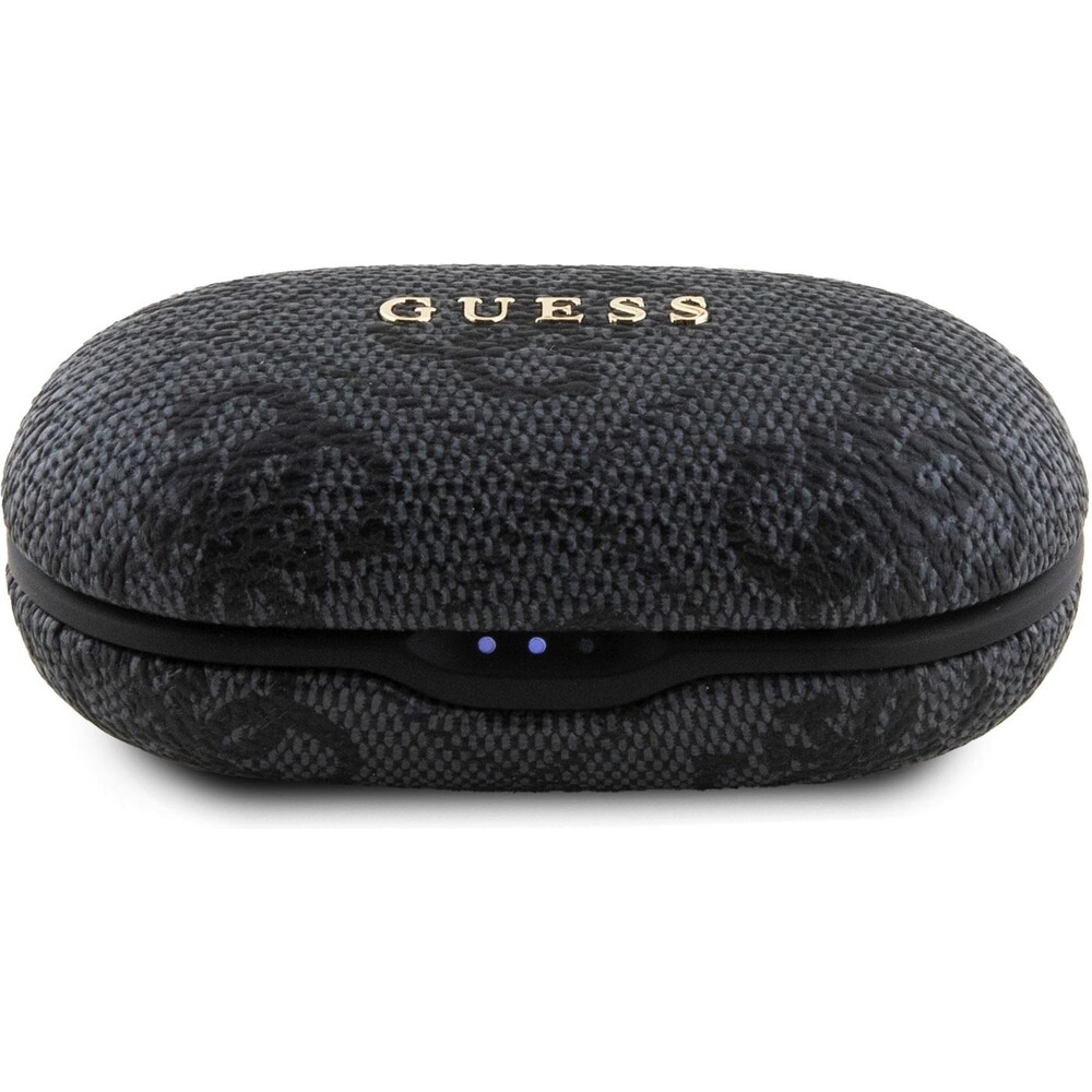 Guess-True-Wireless-4G-PU-Metal-Logo-BT5-3-Stereo-Earphones-cerne