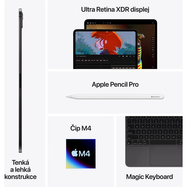 Apple iPad Pro 11" (2024) 1 TB Cellular vesmírně černý - Tablety - Obrázek ZCF4000O01