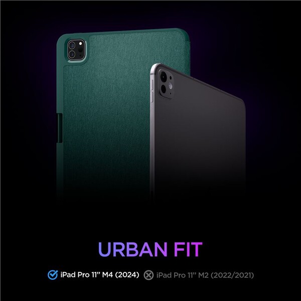 Spigen-Urban-Fit-pouzdro-iPad-Pro-11-2025-pulnocne-zelene