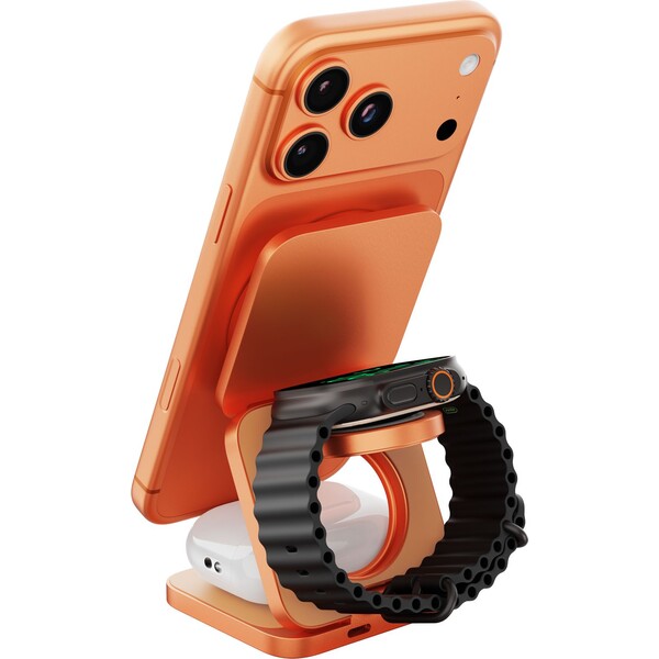 Cubenest-SQ312-Ultra-Qi2-2-MagSafe-3v1-nabijecka-35W-oranzova-Limited-Edition-