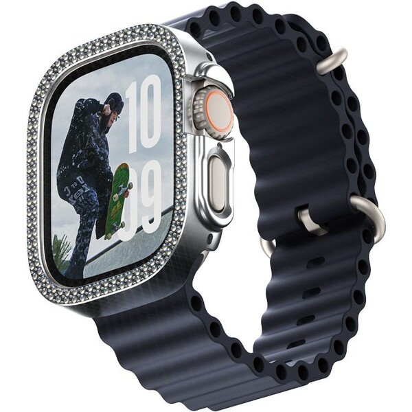 PanzerGlass-SAFE-Apple-Watch-Ultra-3-2-1-bumper-ramecek-trpytive-stribrny