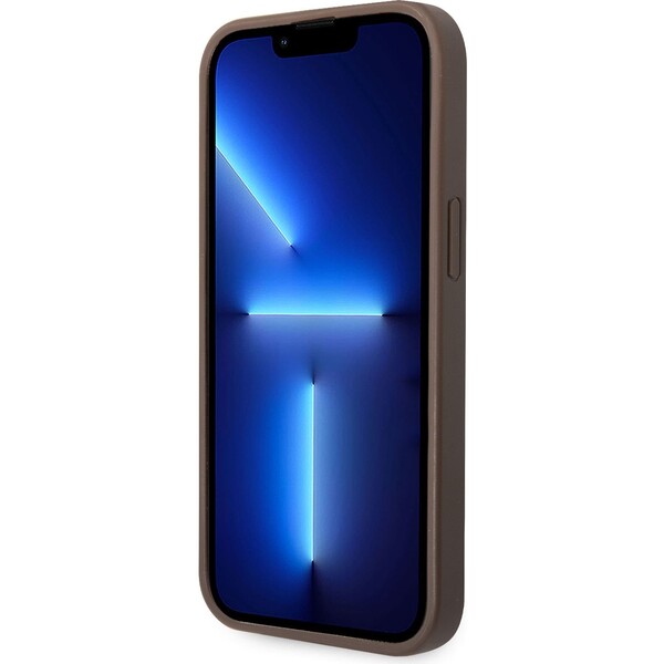 Guess-PU-4G-Metal-Logo-kryt-iPhone-14-hnedy