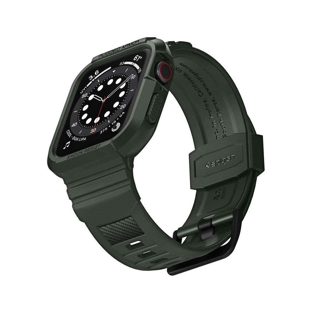 Spigen-Rugged-Armor-Pro-reminek-s-pouzdrem-Apple-Watch-44-45mm-zeleny