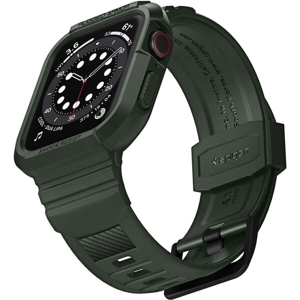 Spigen-Rugged-Armor-Pro-reminek-s-pouzdrem-Apple-Watch-44-45mm-zeleny