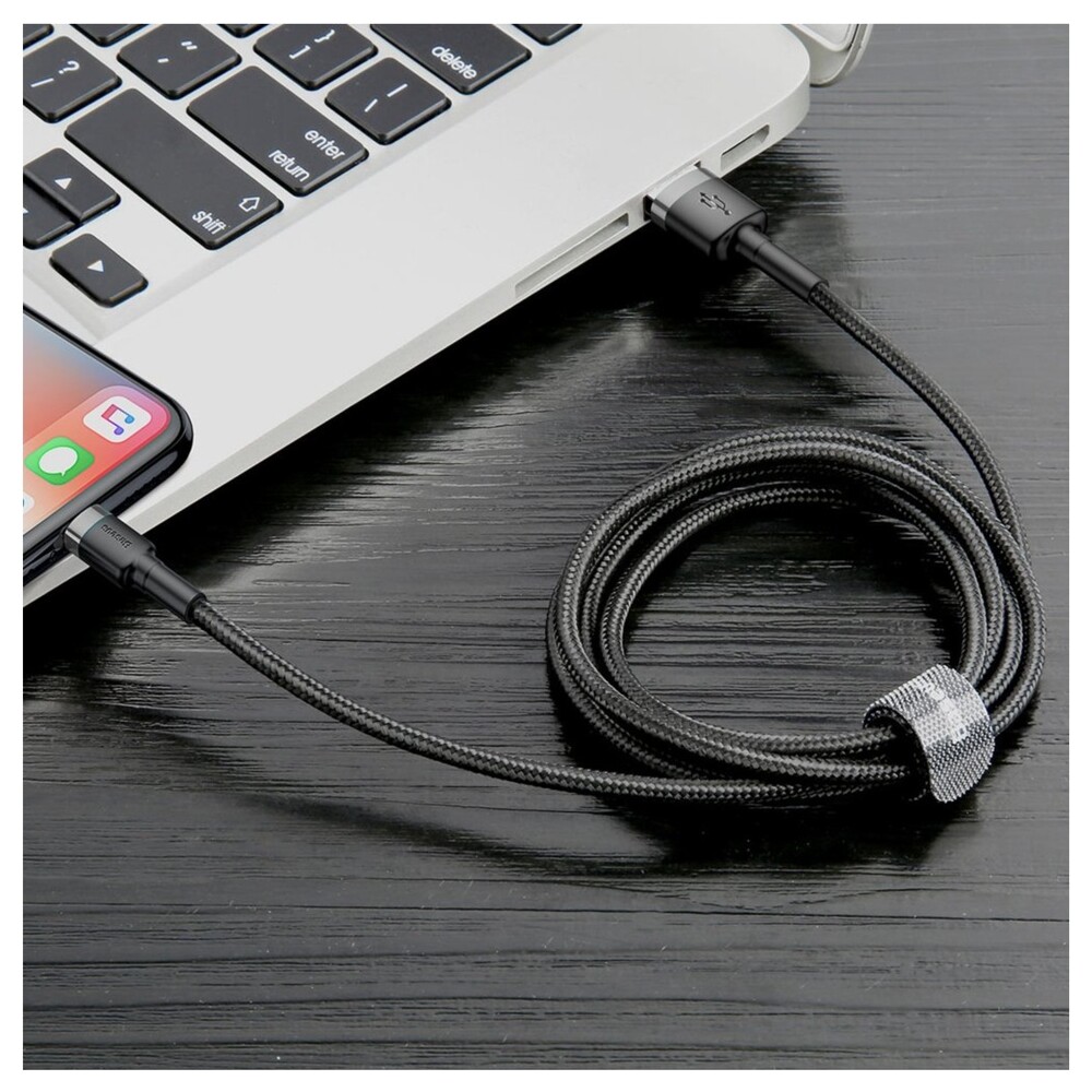 Baseus-Cafule-USB-A-Lightning-napajeci-kabel-1m-cerny