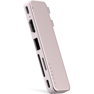 Satechi USB-C Snap Hub (MacBook Neo) ruměný