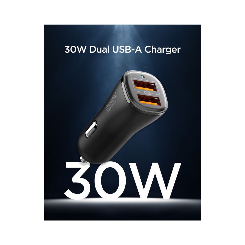 Spigen-Essential-30W-USB-A-nabijecka-do-auta-EV302-cerna