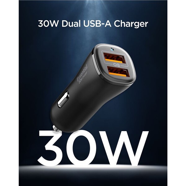 Spigen-Essential-30W-USB-A-nabijecka-do-auta-EV302-cerna