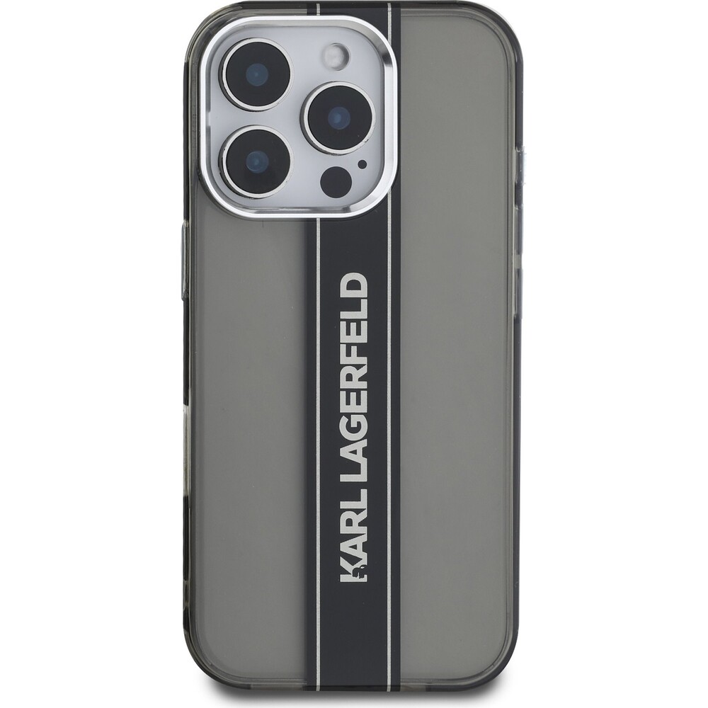Karl-Lagerfeld-IML-Stripe-Logo-kryt-iPhone-16-Pro-Max-cerny