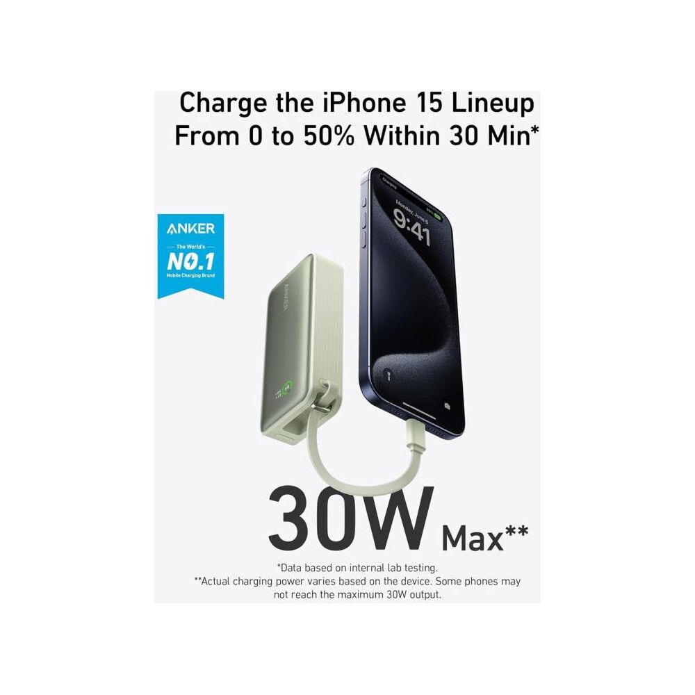 Anker-545-powerbanka-10000mAh-30W-s-kabelem-USB-C-zelena