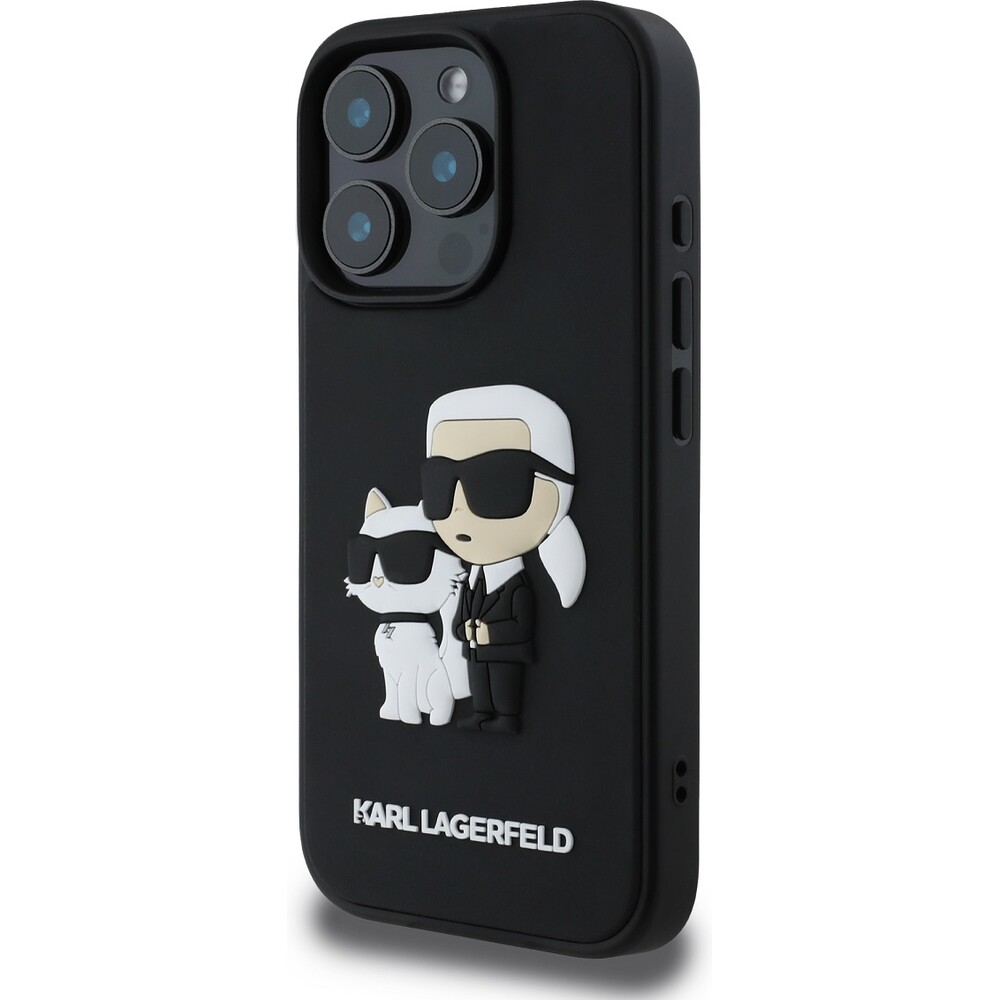 Karl-Lagerfeld-PU-Saffiano-Karl-and-Choupette-kryt-pro-iPhone-16-Pro-cerny